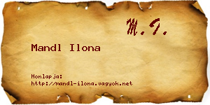 Mandl Ilona névjegykártya